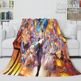 Genshin Impact Flannel Caroset Throw Cosplay Blanket Comforter Set - EBuycos