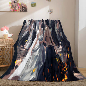 Ghost Blade Cosplay Flannel Fleece Blanket Comforter Bedding Blanket - EBuycos