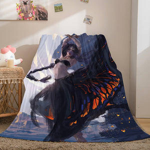 Ghost Blade Cosplay Flannel Fleece Blanket Comforter Bedding Blanket - EBuycos