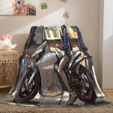 Ghost Blade Cosplay Flannel Fleece Blanket Comforter Bedding Blanket - EBuycos