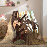 Ghost Blade Cosplay Flannel Fleece Blanket Comforter Bedding Sets - EBuycos