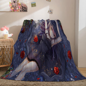 Ghost Blade Cosplay Flannel Fleece Blanket Comforter Bedding Sets - EBuycos