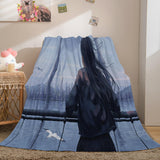 Ghost Blade Cosplay Flannel Fleece Blanket Comforter Bedding Sets - EBuycos