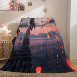 Game Ghost Blade Cosplay Flannel Fleece Blanket Comforter Bedding Sets - EBuycos