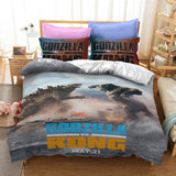 Godzilla vs King Kong Cosplay Bedding Quilt Duvet Cover Bed Sheets Sets - EBuycos