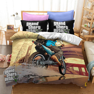 Grand Theft Auto Cosplay Bedding Set Duvet Cover Bed Sheets Sets - EBuycos