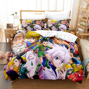 HUNTER×HUNTER Cosplay Bedding Set Comforter Duvet Cover Bed Sheets - EBuycos