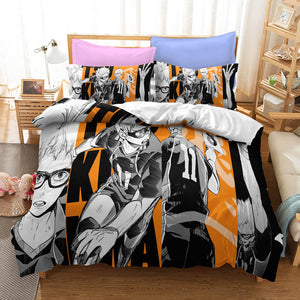 Haikyuu Cosplay Students Bedding Set Quilt Duvet Cover Bed Sheets Sets - EBuycos