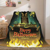 Halloween Castle Flannel Fleece Throw Cosplay Blanket Comforter Sets - EBuycos