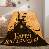 Halloween Castle Flannel Fleece Throw Cosplay Blanket Comforter Sets - EBuycos