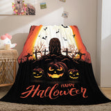 Halloween Castle Flannel Fleece Throw Cosplay Blanket Comforter Sets - EBuycos