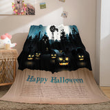 Halloween Castle Flannel Fleece Throw Cosplay Blanket Comforter Sets - EBuycos
