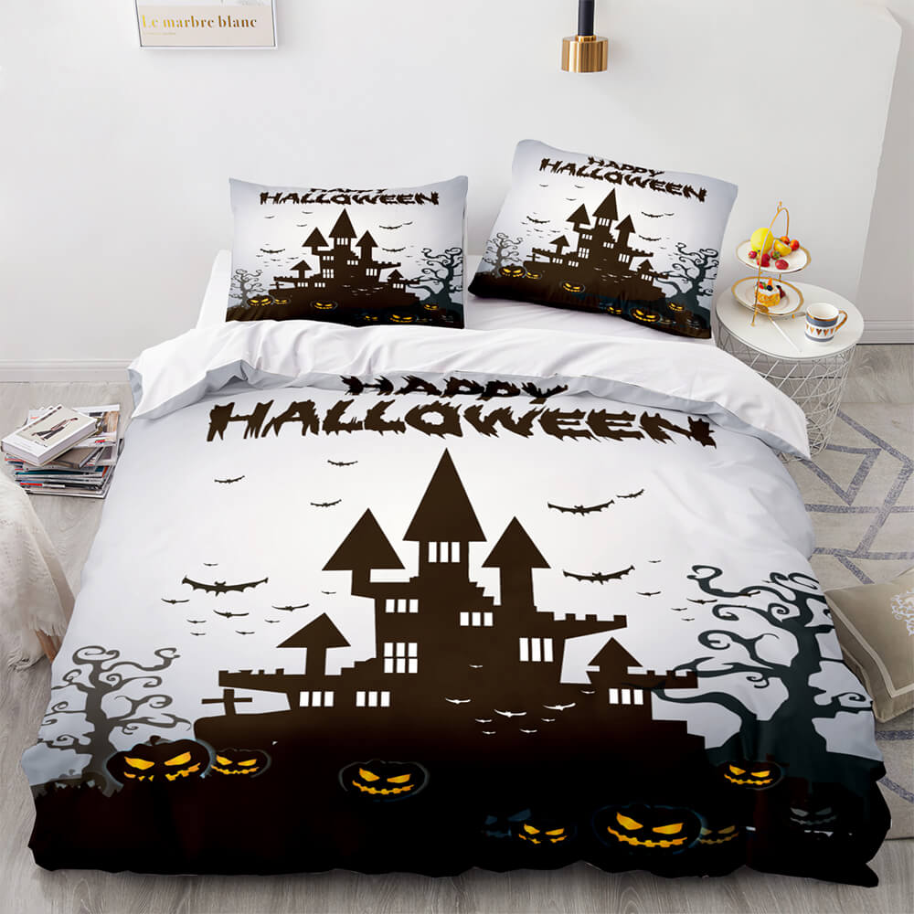 Halloween Decor Bedding Set Duvet Cover Comforter Bed Sheets - EBuycos