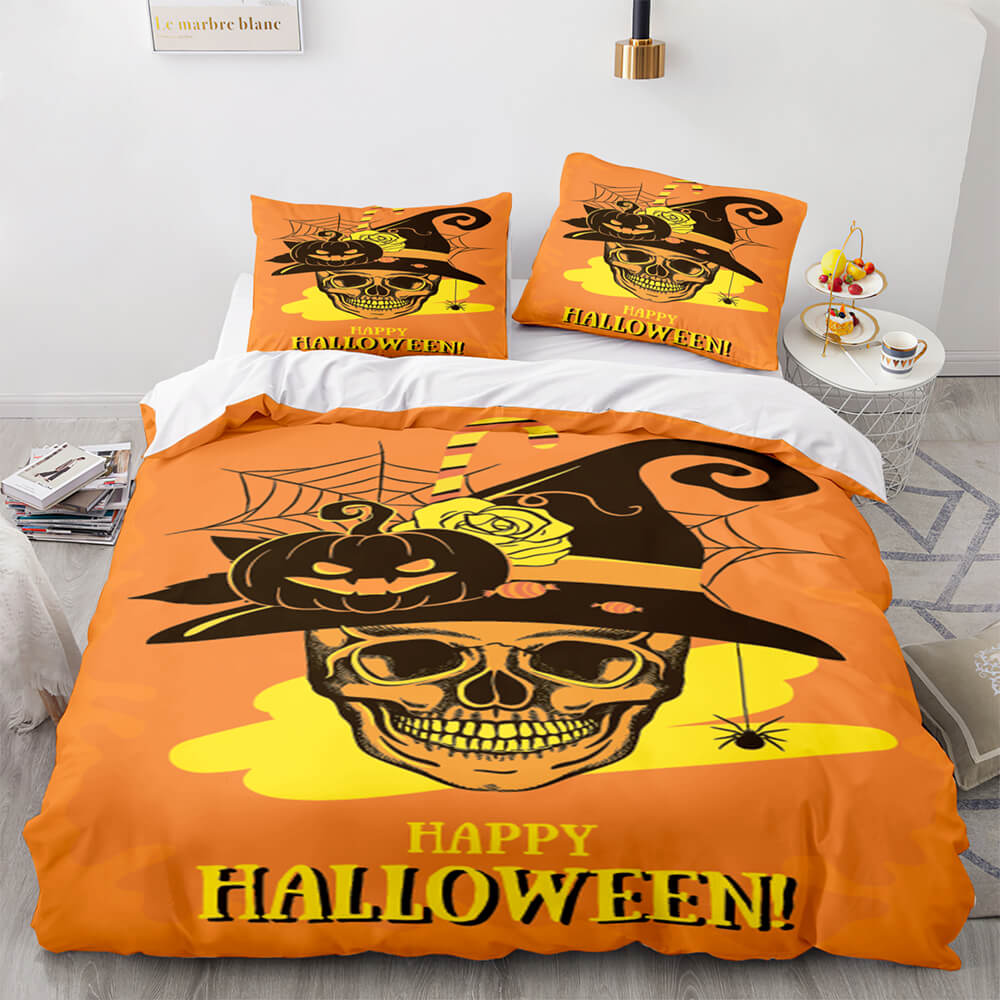Halloween Decor Bedding Set Duvet Cover Comforter Bed Sheets - EBuycos
