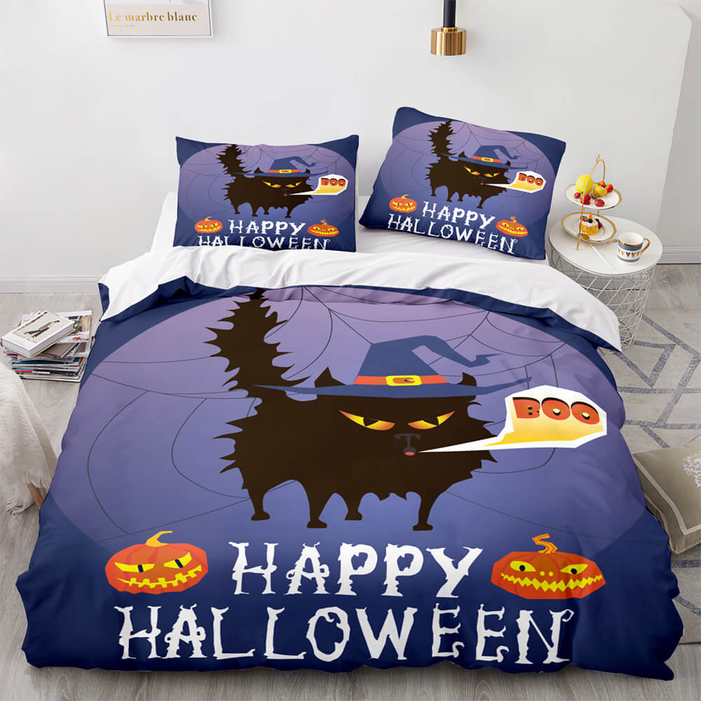 Halloween Decor Bedding Set Duvet Cover Comforter Bed Sheets - EBuycos