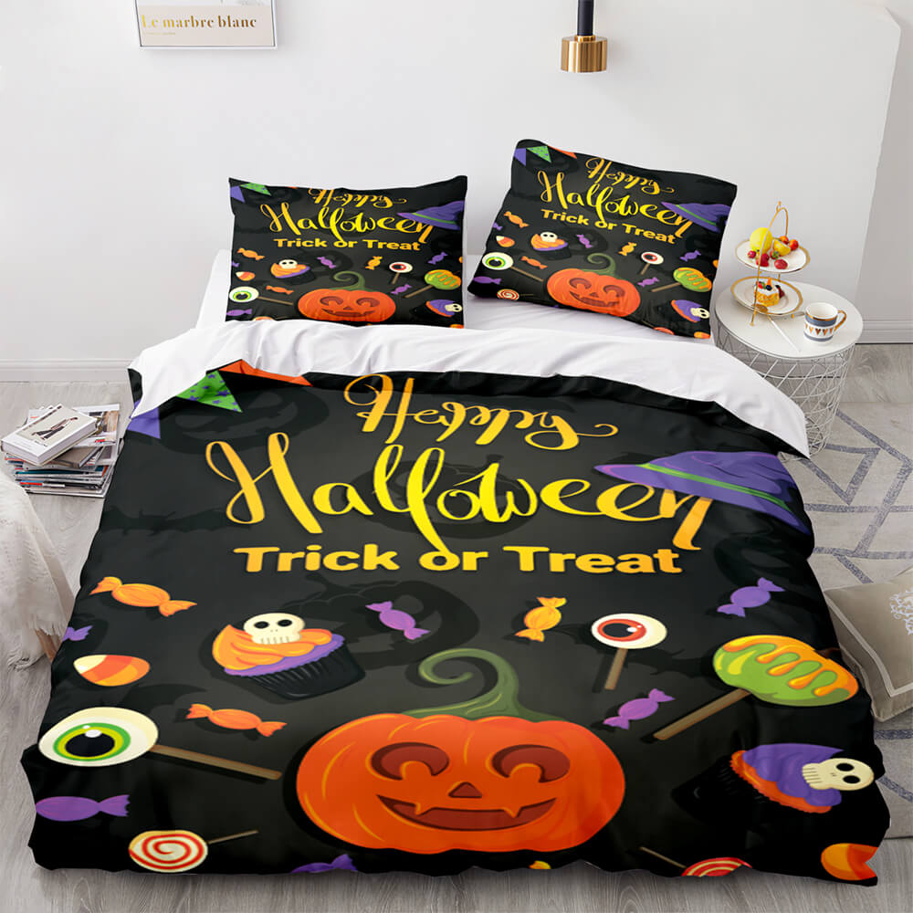 Halloween Decor Bedding Set Duvet Cover Comforter Bed Sheets - EBuycos