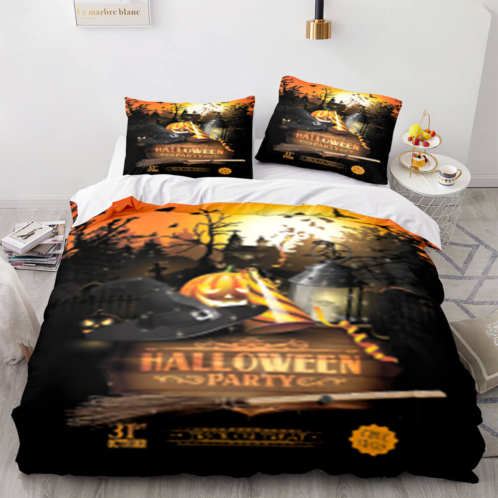 Halloween Decor Bedding Set Duvet Cover Comforter Bed Sheets - EBuycos