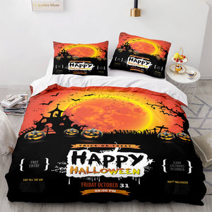 Halloween Decor Bedding Set Duvet Cover Comforter Bed Sheets - EBuycos