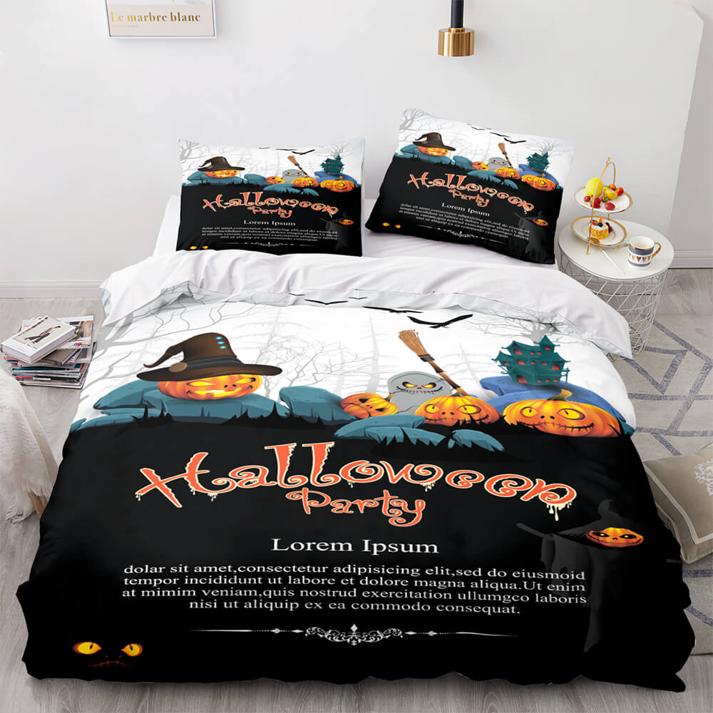 Halloween Decor Bedding Set Duvet Cover Comforter Bed Sheets - EBuycos