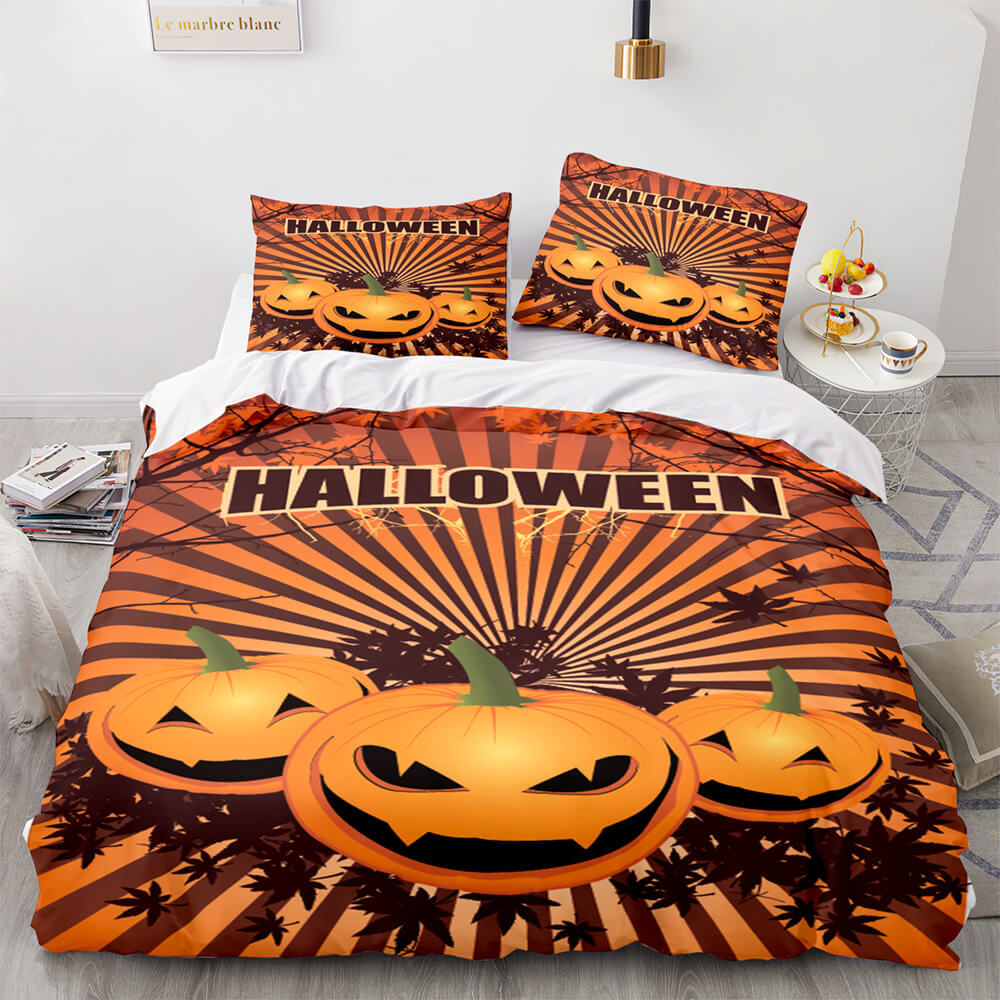 Halloween Decor Bedding Set Duvet Cover Comforter Bed Sheets - EBuycos