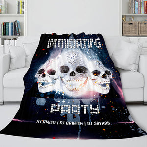 Halloween Decoration Skeleton Skull Bed Blanket Flannel Blanket Sets - EBuycos