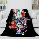 Halloween Decoration Skeleton Skull Bed Blanket Flannel Blanket Sets - EBuycos