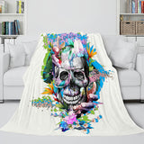 Halloween Decoration Skeleton Skull Bed Blanket Flannel Blanket Sets - EBuycos