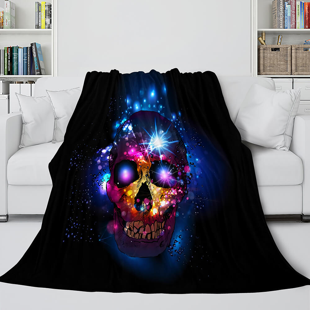 Halloween Decoration Skeleton Skull Bed Blanket Flannel Blanket Sets - EBuycos