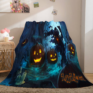 Halloween Flannel Caroset Throw Cosplay Blanket Comforter Set - EBuycos