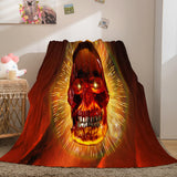 Halloween Horror Skull Flannel Fleece Blanket Skeleton Throw Blanket - EBuycos