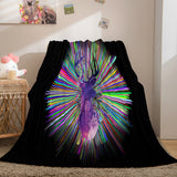 Halloween Horror Skull Flannel Fleece Blanket Skeleton Throw Blanket - EBuycos