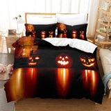 Halloween Pumpkin Decor Bedding Set Quilt Cover Without Filler