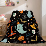 Halloween Pumpkin Flannel Fleece Throw Cosplay Blanket Comforter Sets - EBuycos