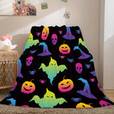 Halloween Pumpkin Flannel Fleece Throw Cosplay Blanket Comforter Sets - EBuycos