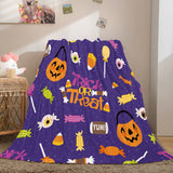 Halloween Pumpkin Flannel Fleece Throw Cosplay Blanket Comforter Sets - EBuycos
