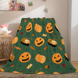 Halloween Pumpkin Flannel Fleece Throw Cosplay Blanket Comforter Sets - EBuycos