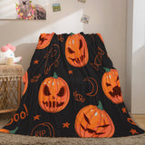 Halloween Pumpkin Flannel Fleece Throw Cosplay Blanket Comforter Sets - EBuycos