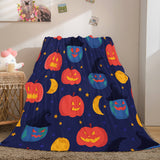 Halloween Pumpkin Flannel Fleece Throw Cosplay Blanket Comforter Sets - EBuycos
