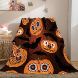 Halloween Pumpkin Flannel Fleece Throw Cosplay Blanket Comforter Sets - EBuycos