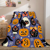 Halloween Pumpkin Flannel Fleece Throw Cosplay Blanket Comforter Sets - EBuycos