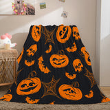 Halloween Pumpkin Flannel Fleece Throw Cosplay Blanket Comforter Sets - EBuycos