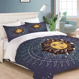 Hand Drawn Sun Face Bedding Sets Quilt Cover Without Filler