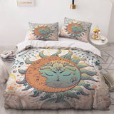 Hand Drawn Sun Face Bedding Sets Quilt Cover Without Filler