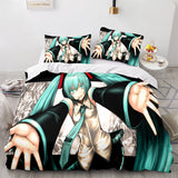 Hatsune Miku Cosplay Bedding Set Duvet Cover Comforter Bed Sheets - EBuycos