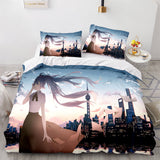 Hatsune Miku Cosplay Bedding Set Duvet Cover Comforter Bed Sheets - EBuycos