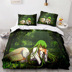 Hatsune Miku Cosplay Bedding Set Duvet Cover Comforter Bed Sheets - EBuycos