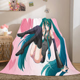 Hatsune Miku Cosplay Flannel Blanket Throw Soft Comforter Sets - EBuycos