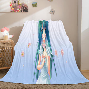 Hatsune Miku Cosplay Flannel Blanket Throw Soft Plush Bedding Sets - EBuycos