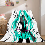 Hatsune Miku Cosplay Flannel Blanket Throw Soft Warm Plush Bed Sets - EBuycos