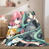 Hatsune Miku Cosplay Flannel Blanket Throw Soft Warm Plush Bed Sets - EBuycos